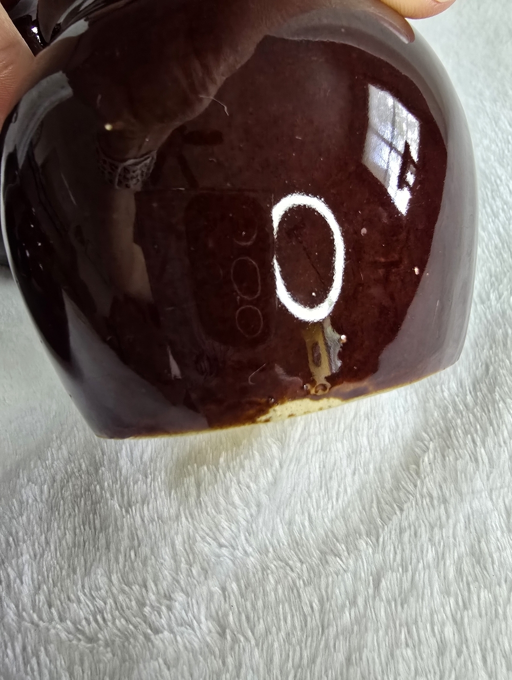 Set of 4 Vintage Brown Glazed Ceramic Individual Bean Pots USA 3.5" - Picture 5 of 7